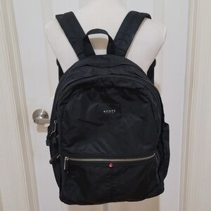 State Kane Double Pocket Black Backpack